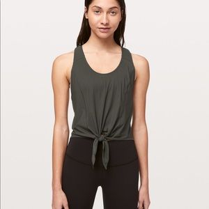 Lululemon Call It A Tie Tank Top - 8 - dark olive